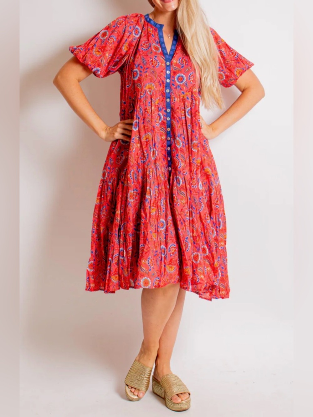 Karyn Seo Handmade Flowy Tunic Midi Dress
